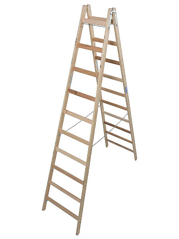 KRAUSE STABILO drabina drewniana dwustronna ze szczeblami 2x10